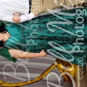 emerald green prom dress